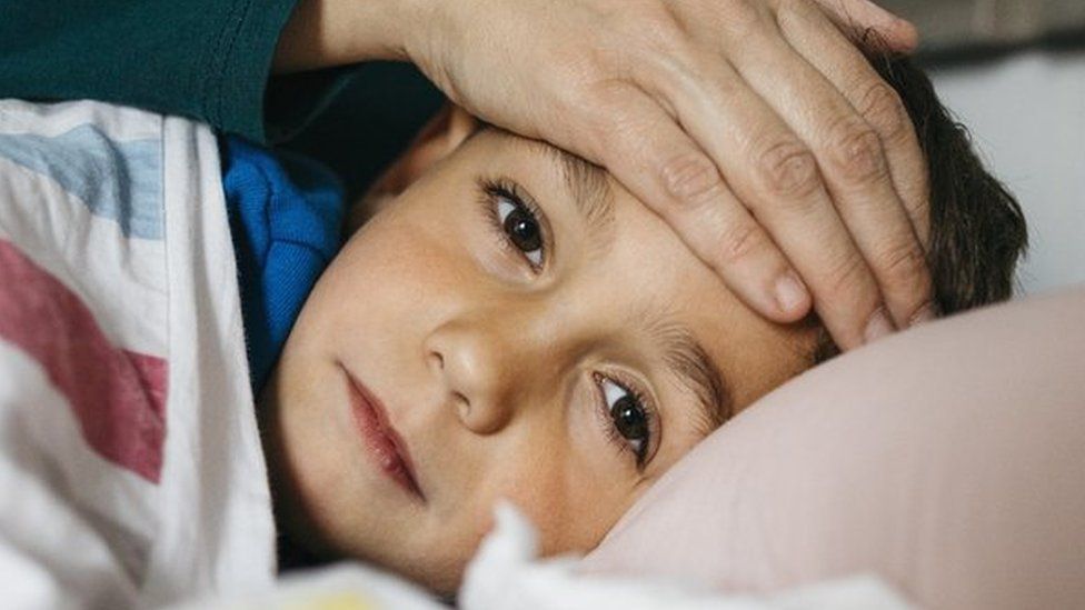Child unwell with flu
