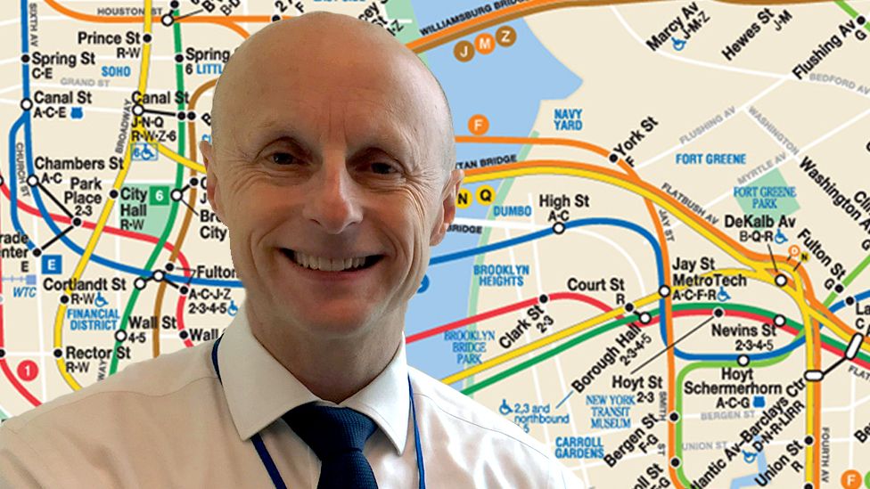 Andy Byford with subway map behind him