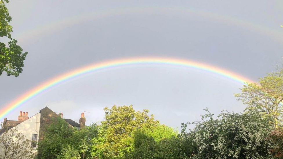  Incredible rainbows as the nation clapped for carers - BBC Weather