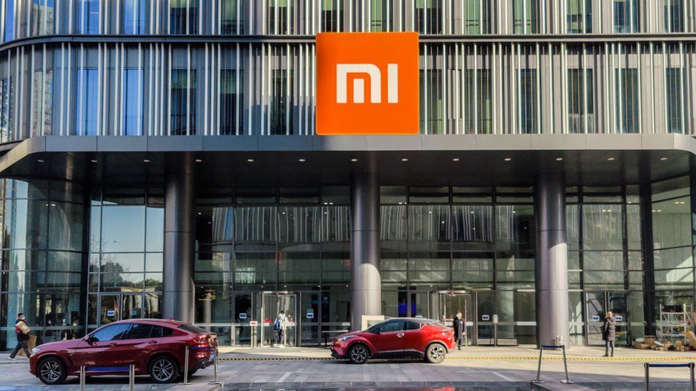 Cars outside Xiaomi headquarters.