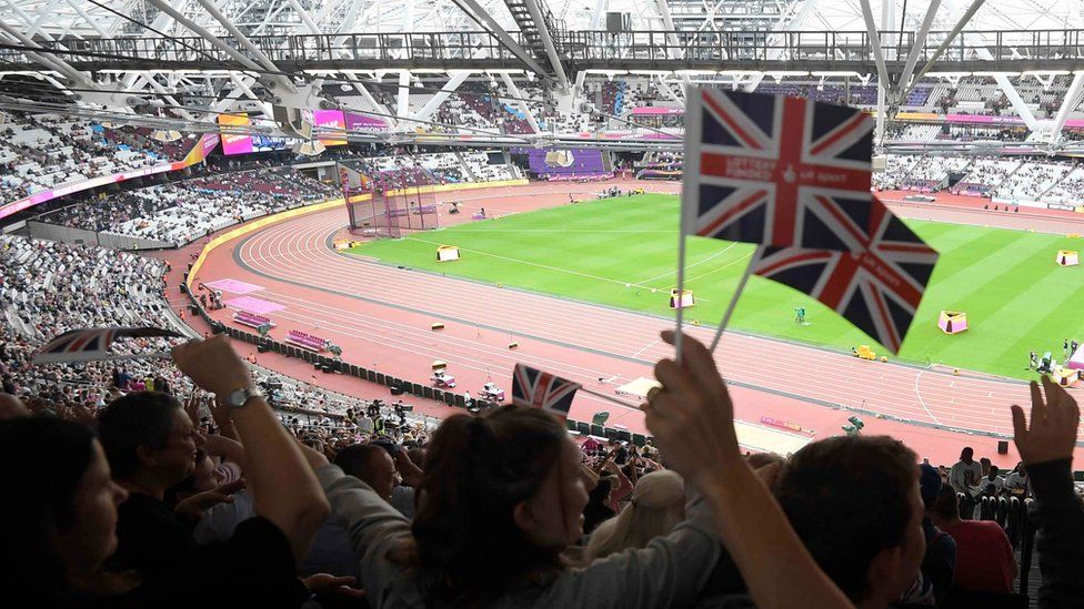 Scenes at stadium in World Athletics Championship in London 2017