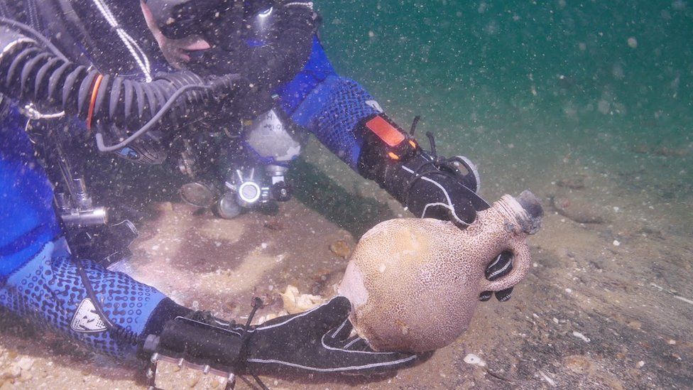 Bellarmine jug found at the wreck site