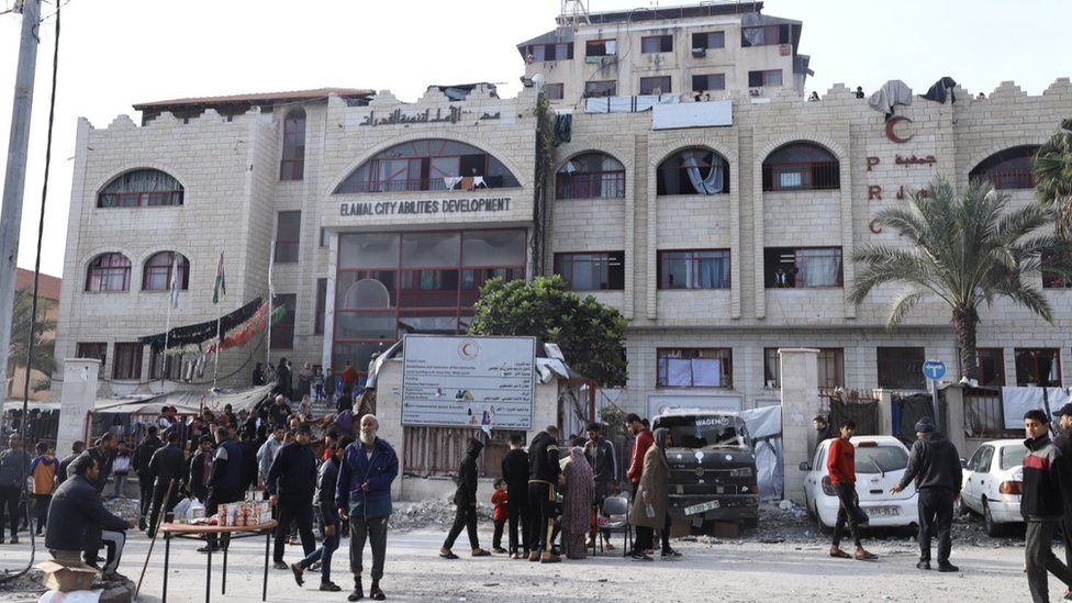 Al-Amal Hospital in Khan Younis (24 January 2024)