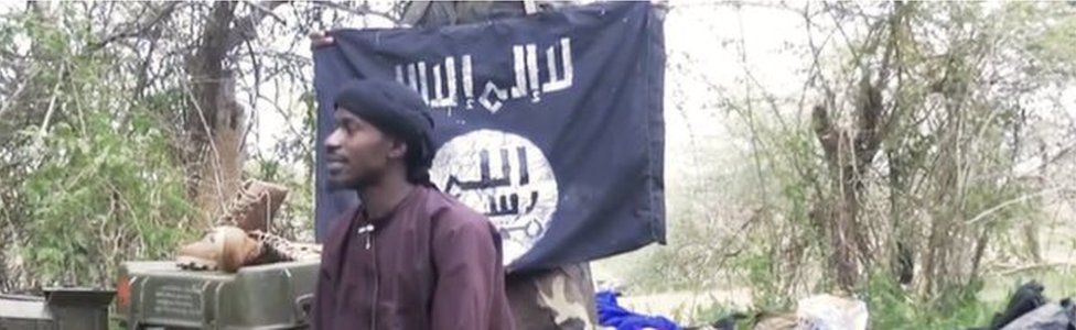 A Boko Haram leader speaks in a propaganda video