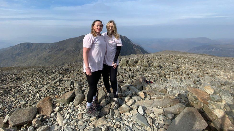 April and Ashleigh Charlesworth climbed Scafell Pike