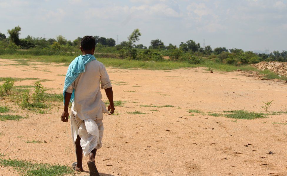 Farmer in Karnataka village