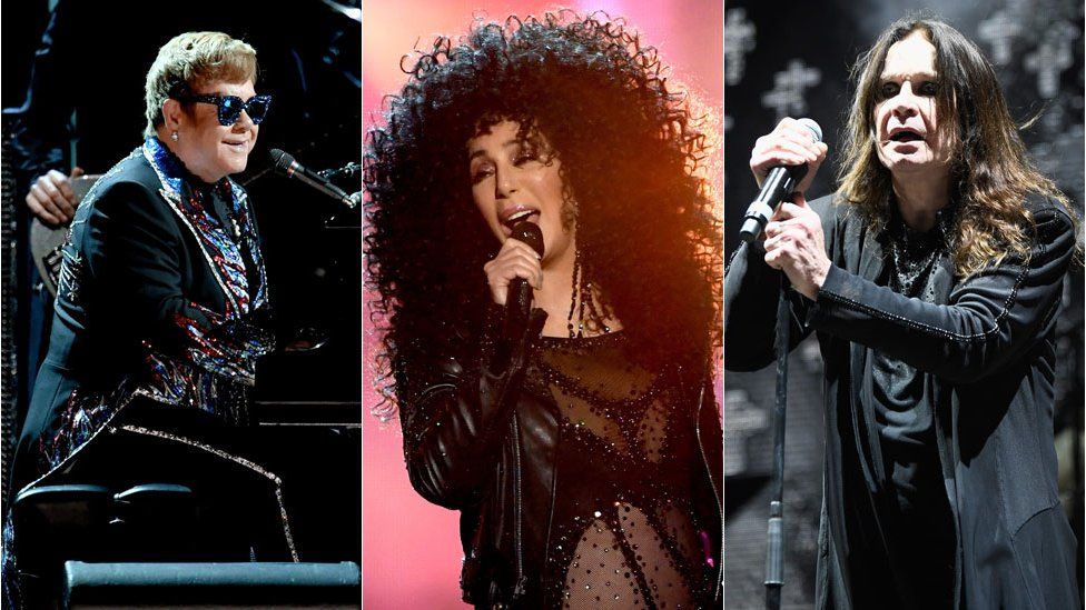 Elton John, Cher and Ozzy Osbourne
