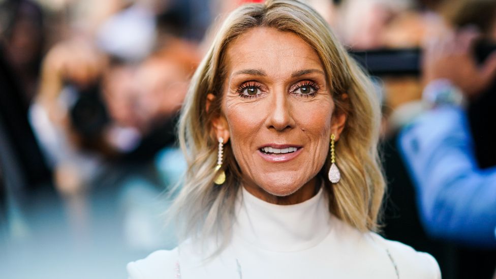 Celine Dion is seen, outside Valentino, during Paris Fashion Week Haute Couture Fall/Winter 2019/20, on July 03, 2019 in Paris, France
