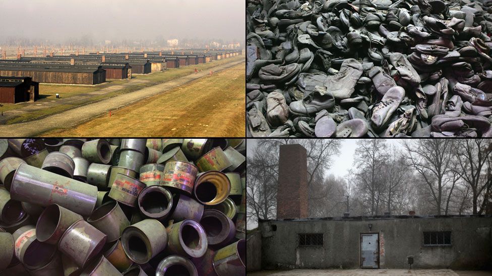 Auschwitz concentration camp and artefacts