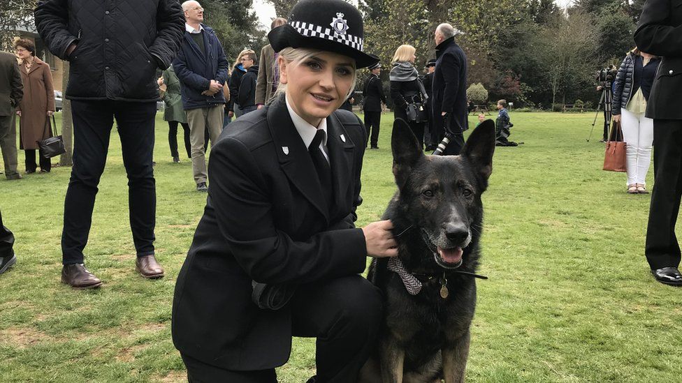 PC Emma Worrall and Canto of West Mercia Police