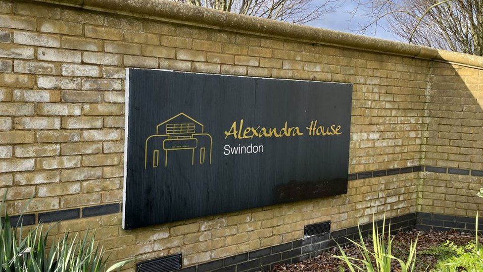 A sign outside Alexandra House in Swindon