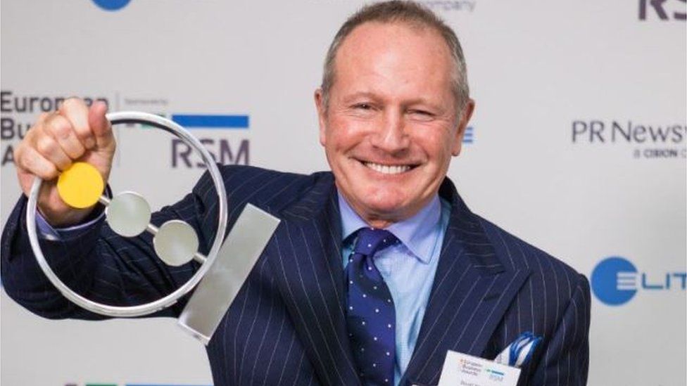 David Harrison with his European Business Award