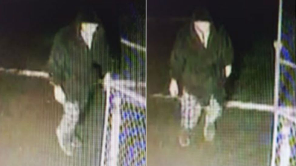 Two CCTV images of the man