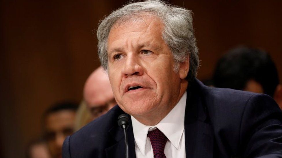 Organization of American States President Luis Almagro testifies before a Senate Foreign Relations Subcommittee on the ongoing crisis in Venezuela on Capitol Hill in Washington, U.S., July 19, 2017.