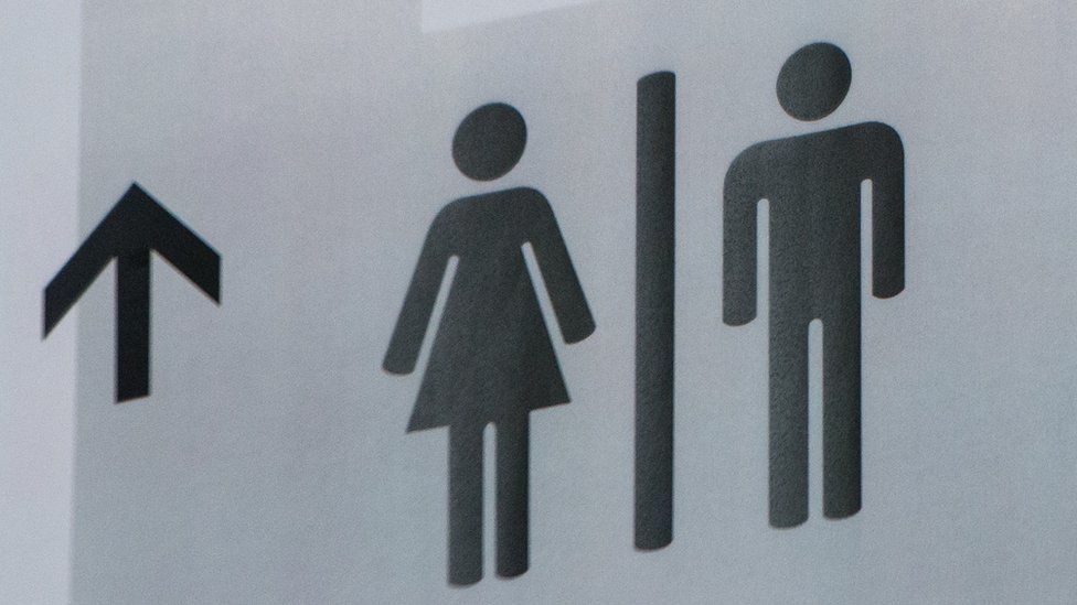 Sign for public toilet
