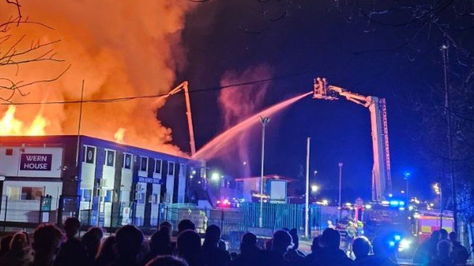 Fire at Wern Industrial Estate