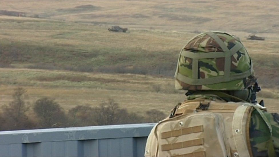 Soldier during training exercise