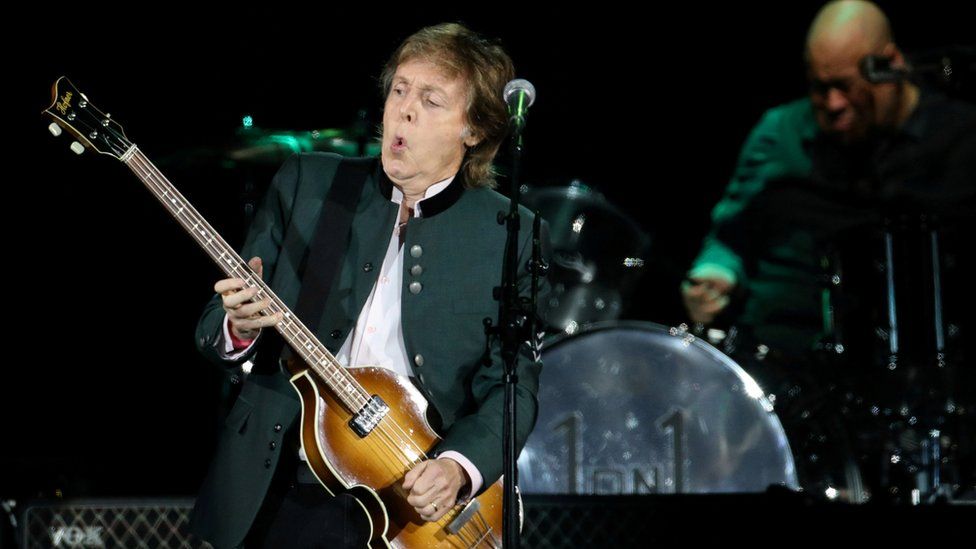 Sir Paul McCartney headlined Glastonbury in 2004