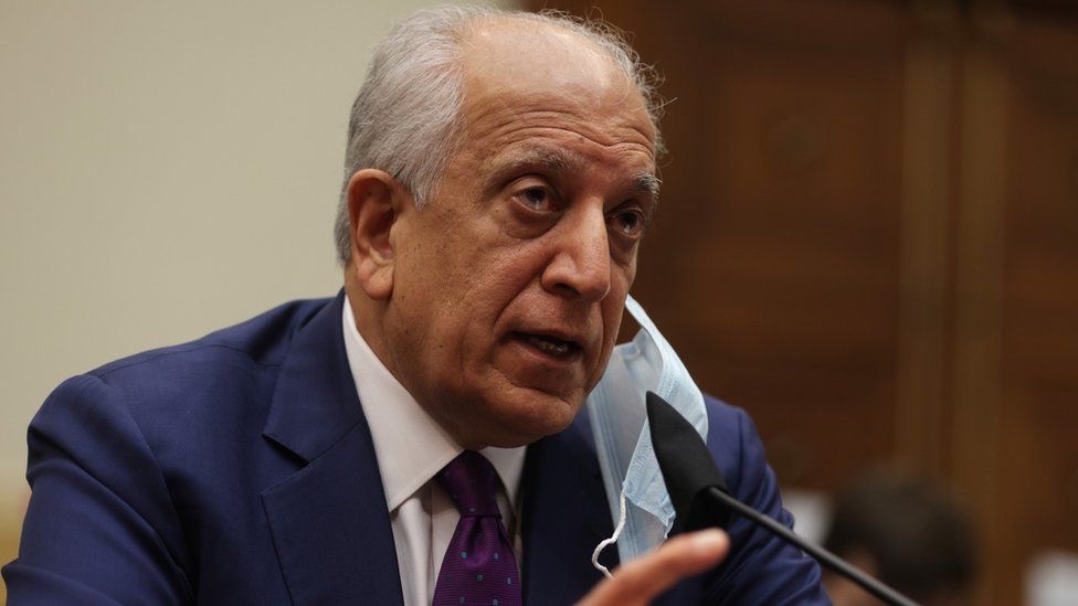 Zalmay Khalilzad testifies during a hearing before the House Committee on Foreign Affairs on May 18, 2021