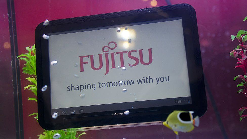 Fujitsu tablet in a fish tank