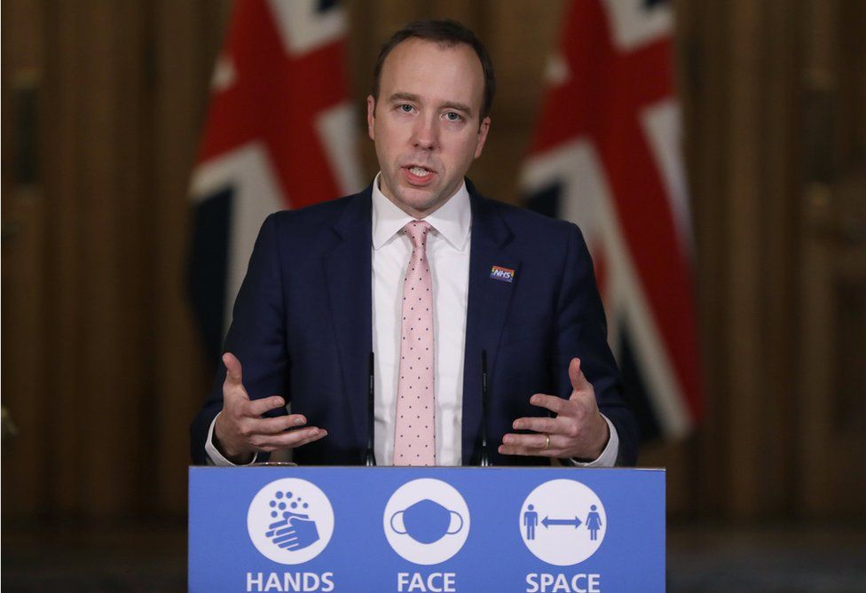 As then Health Secretary, Matt Hancock urged people to stick to the 2m social distancing rules during the pandemic