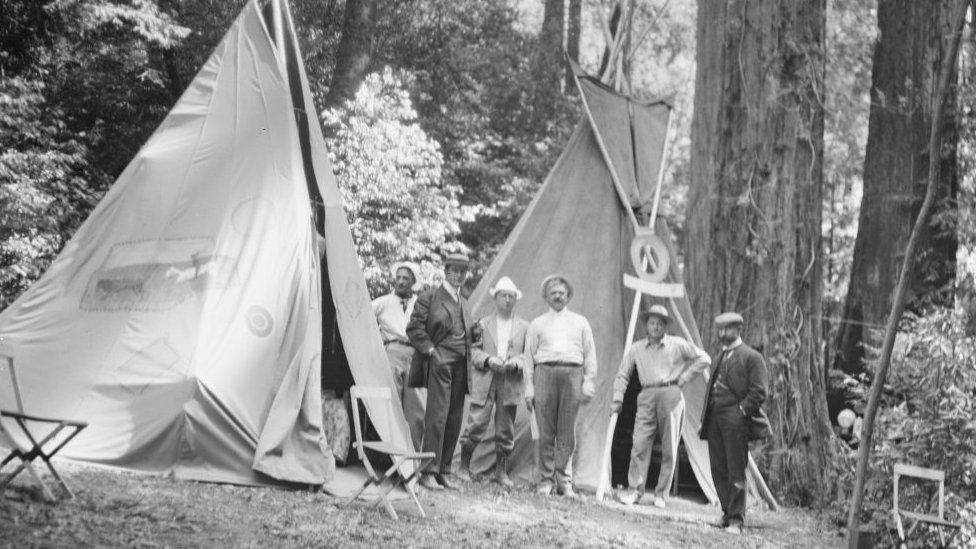 Bohemian Club members pictured in the early 20th Century