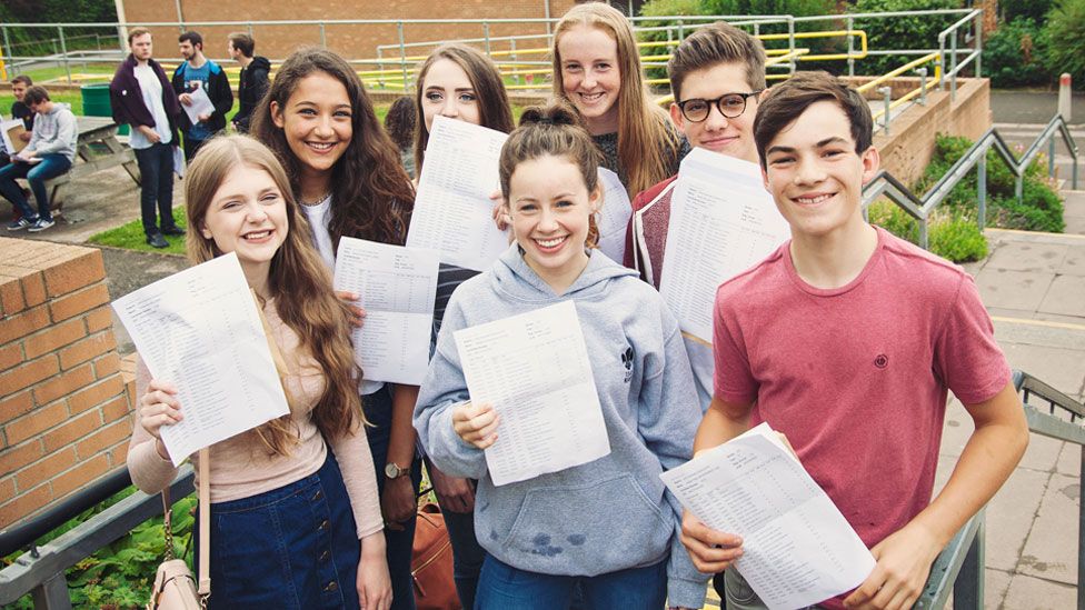 A* students at Abergavenny’s King Henry VIII Comprehensive School