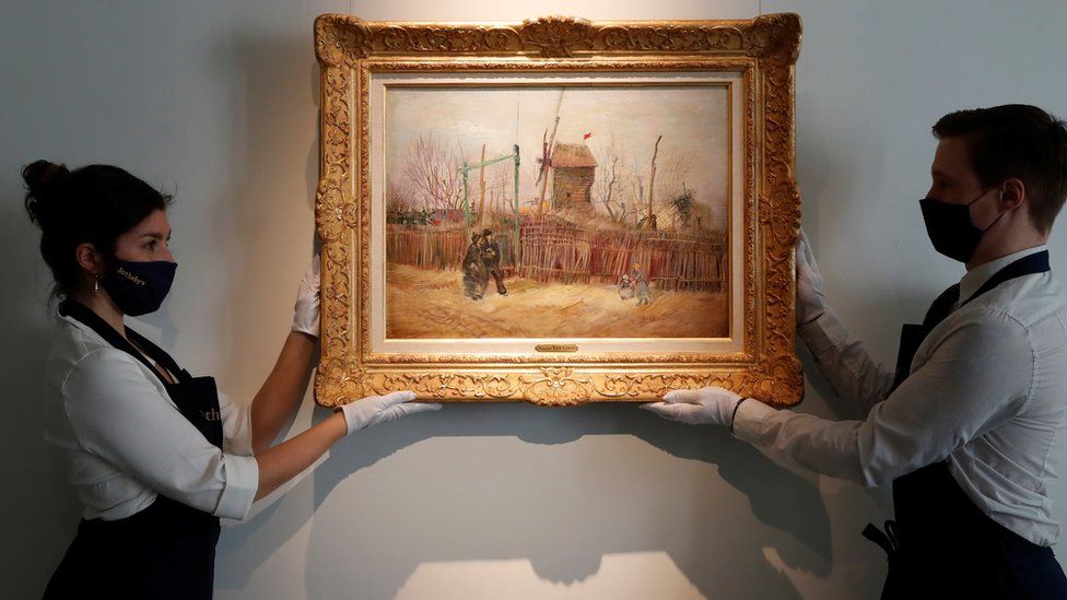 Van Gogh Paris painting goes on public display for first time - BBC News