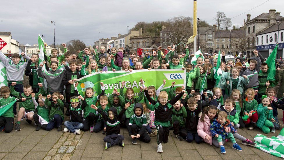 Children from Saval Gaelic Athletic Association club took part in Newry's 2022 parade