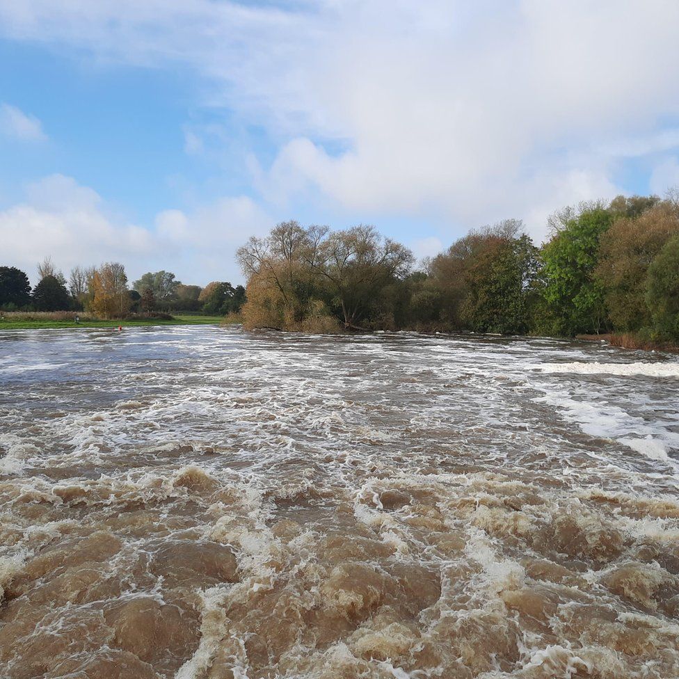 WEDNESDAY - Flood water at Abingdon