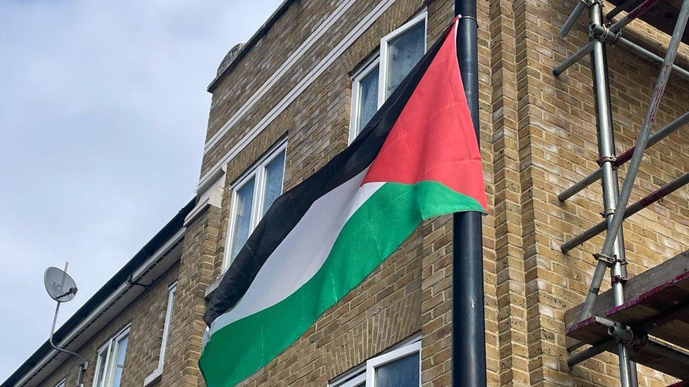 Palestinian flag in Tower Hamlets