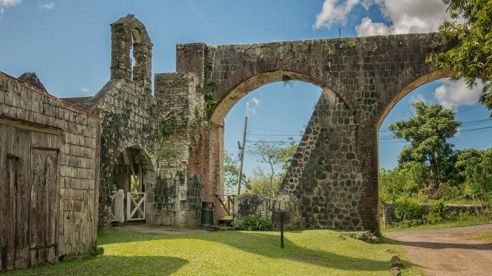 Ruins of a sugar cane plantation on St Kitts