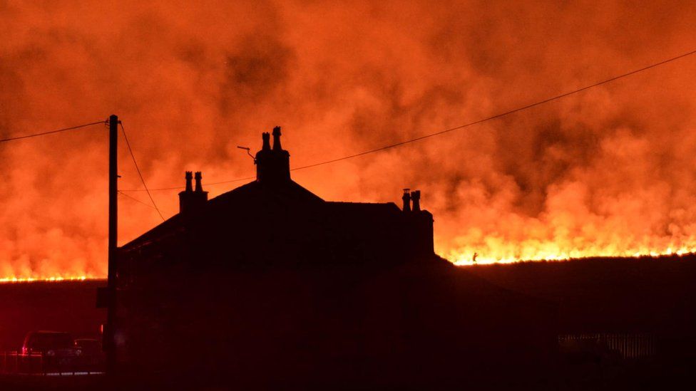 The moorland fire