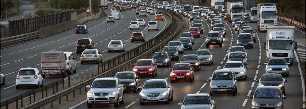 Heavy motorway traffic