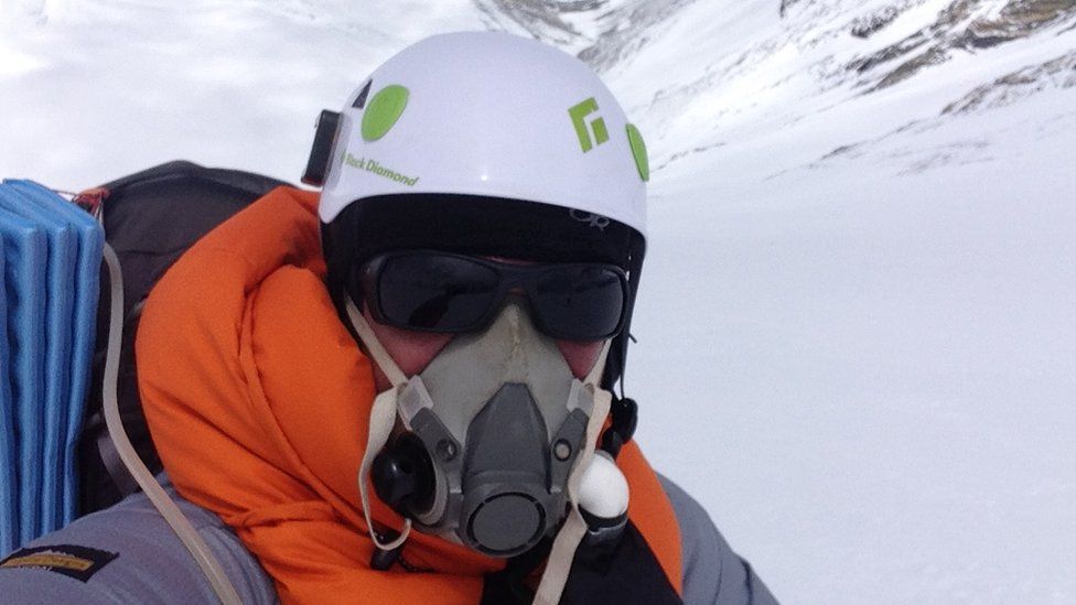 Leslie Binns on Mount Everest