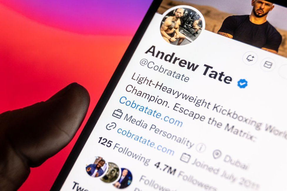 Andrew Tate social media account