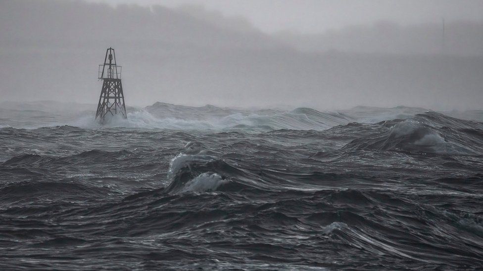 Rough seas on the Isle of Man