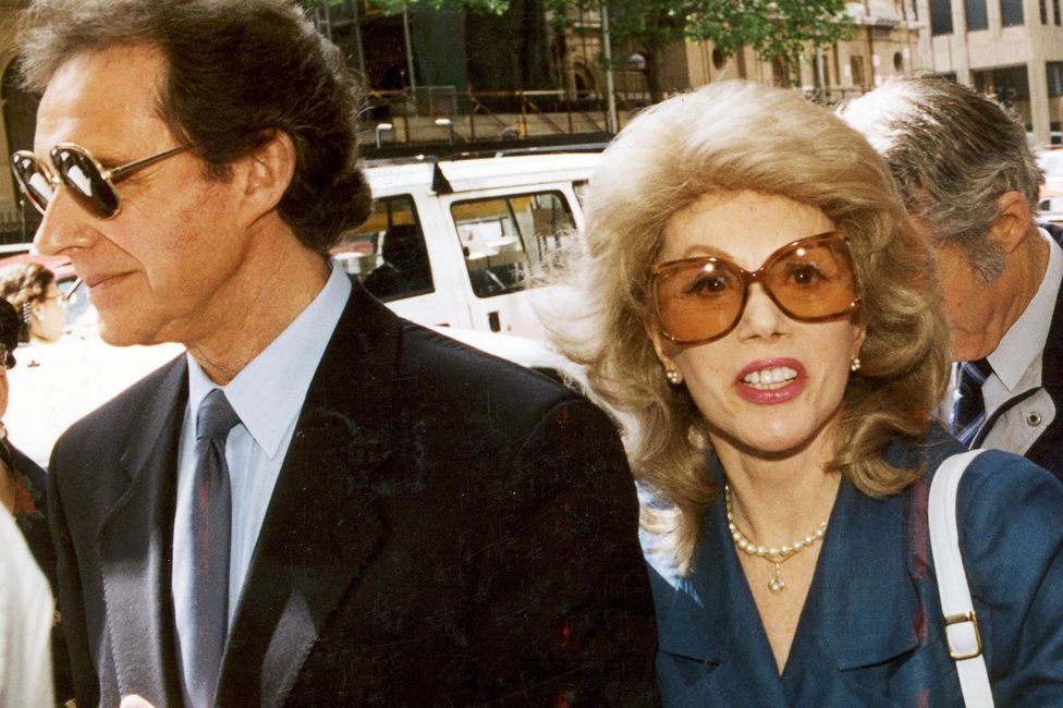 Anne Hamilton-Byrne and her husband arriving at court in Melbourne in 1993
