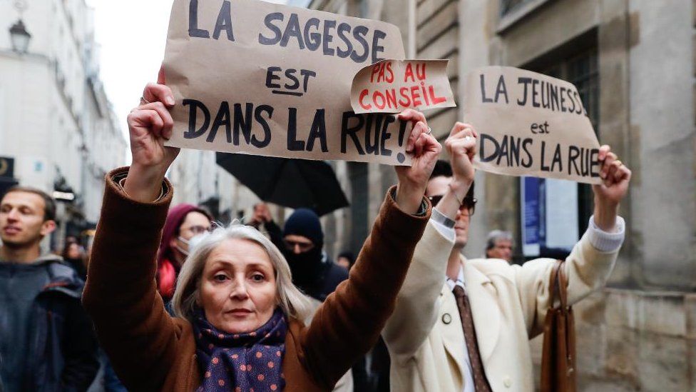 France pension reforms: Macron signs pension age rise to 64 into law ...