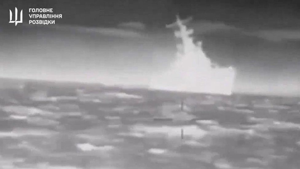 Video shows stricken missile boat