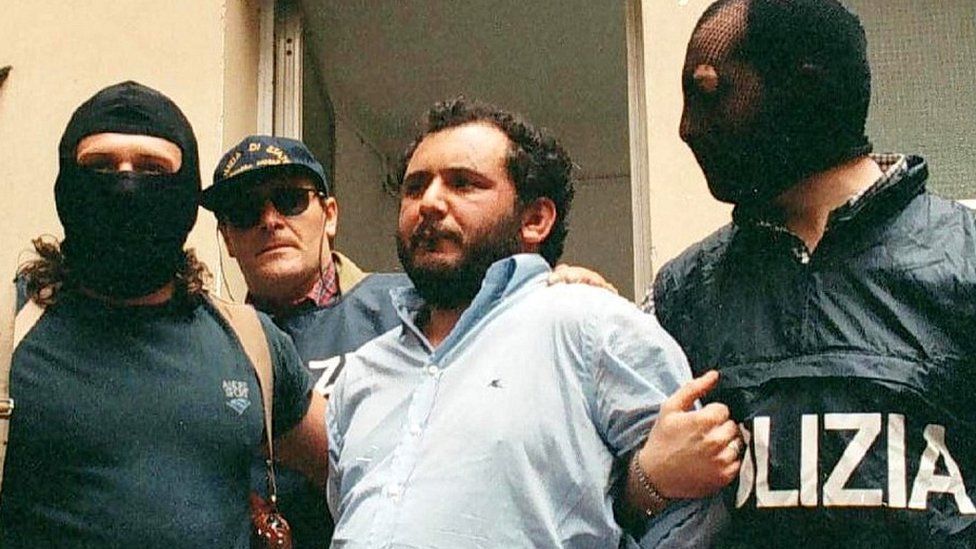 Arrest of mafioso Giovanni Brusca in Palermo, 21 May 96
