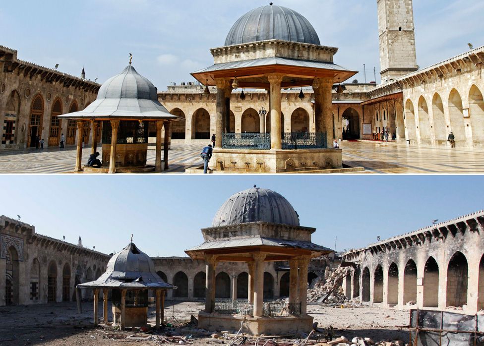 Mosque before and after