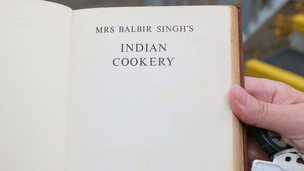 Open book of Mrs Balbir Singh's Indian Cookery