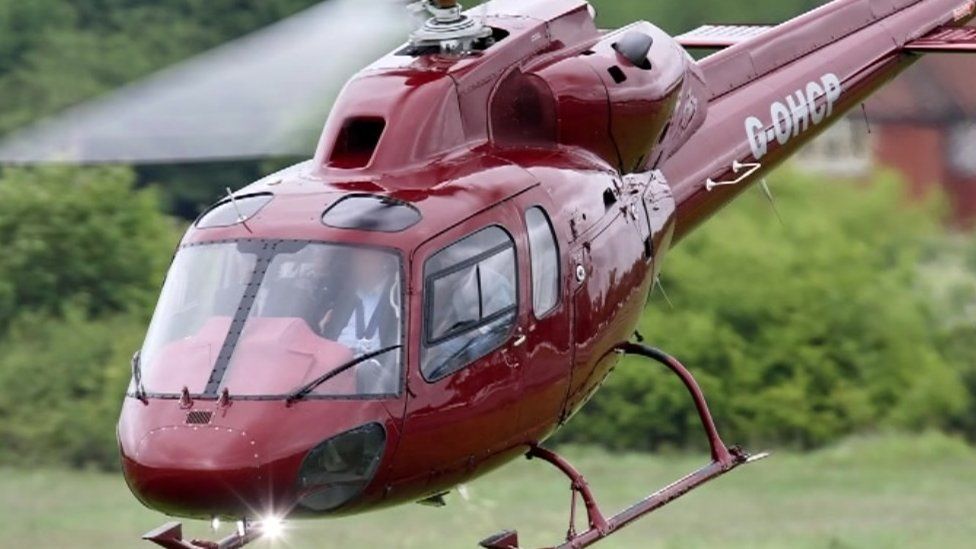 A Twin Squirrel helicopter similar to the one that crashed in Snowdonia