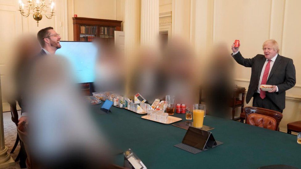 Prime Minister Boris Johnson in the Cabinet Room