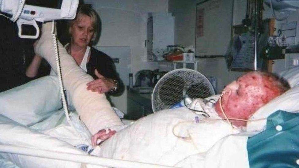Connor, in hospital in 2009