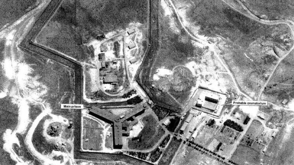 Satellite image shows site of suspected crematorium