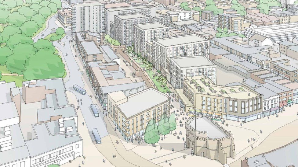 Final plans submitted for Southampton's medieval walls revamp - BBC News