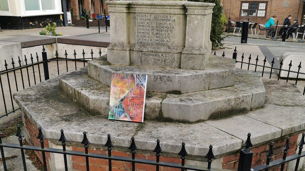 A canvas left by the monument in Wendover