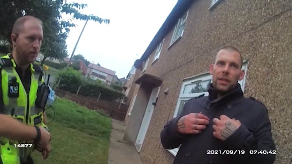 Bendall in police bodycam footage